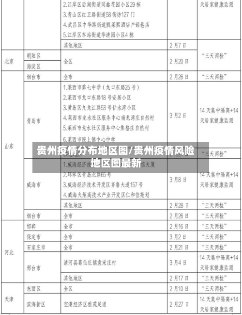 贵州疫情分布地区图/贵州疫情风险地区图最新-第2张图片