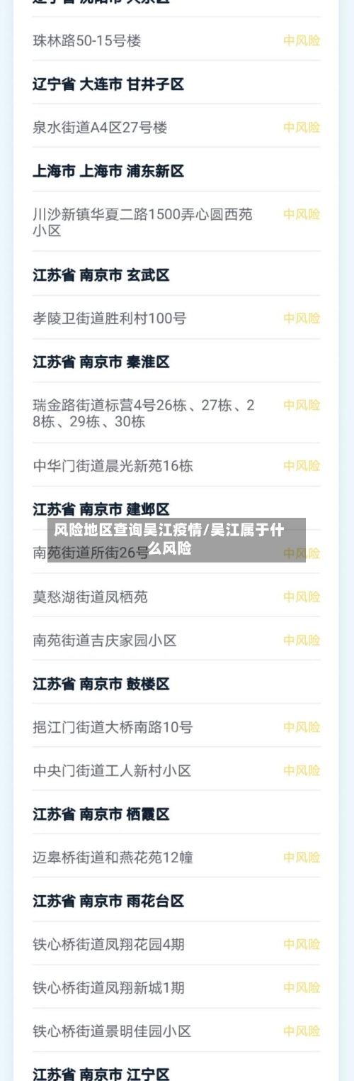 风险地区查询吴江疫情/吴江属于什么风险-第2张图片
