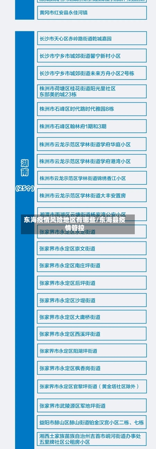 东海疫情风险地区有哪些/东海县疫情管控-第2张图片