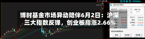 博时基金市场异动陪伴6月2日：沪深三大指数反弹	，创业板指涨2.66%-第3张图片