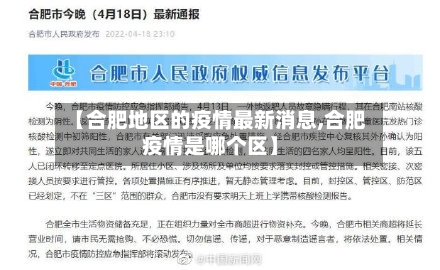【合肥地区的疫情最新消息,合肥疫情是哪个区】-第3张图片