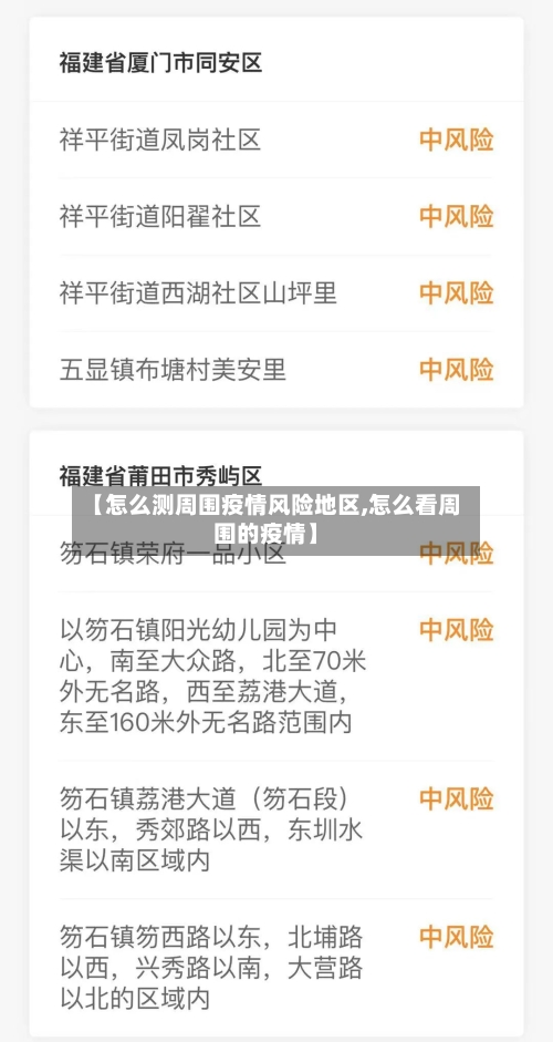 【怎么测周围疫情风险地区,怎么看周围的疫情】-第3张图片